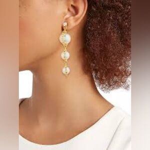 Rosantica Zelda Goldtone, Faux Pearl, and Crystal Drop Earring